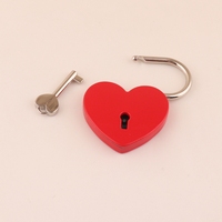 Cadenas en forme de coeur d'amour en métal intelligent de grande sécurité de couleur rouge pour la serrure de clé de bagage