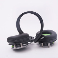 F8B Ensemble d'écouteurs Disco silencieux sans fil Disco Led Clignotant Casque avec 1 émetteur Distance de 500m