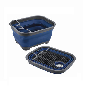 Práctico Escurridor Plegable Doble de Plástico PP, Sostenible, Multifuncional, Moderno, Organizador de Almacenamiento para Cocina y Hogar, para Vajilla - Product Image 4