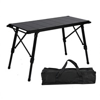 Maßgefertigter Outdoor-Klapptisch aus Aluminiumlegierung, Tragbarer Multifunktionaler Tisch für Straßenverkauf, Nachtmärkte und Camping mit Holzmaserung