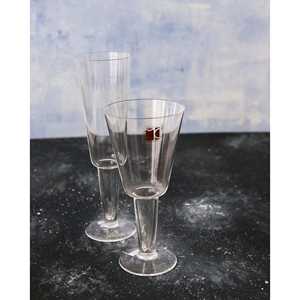 Juego de Seis Copas de Vino de Cristal Personalizadas Carlo Moretti, Seis Flautas con Logotipo Personalizado, Grabado Metálico Transparente para Uso en el Hogar o Bar - Product Image 4