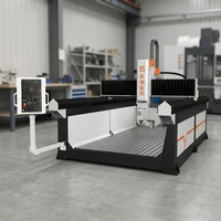 Machine de fraisage CNC 4 axes avec table en plaque d'acier et tension personnalisée pour panneaux en fibre de carbone, fibre de verre, EVA, mousse PU, PMI, nid d'abeille
