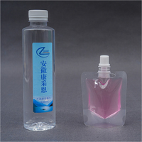 Pochette transparente à bec verseur avec buse, sachet souple à bec verseur pour emballage de liquides et boissons