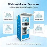 Distributeur d'eau intelligent pour la communauté avec purificateur RO 800 GPD et débitmètre de précision