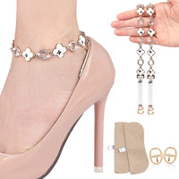 Daisy Trèfle à quatre feuilles Installation gratuite de chaussures décoratives anti-chute en métal boucle de chaussure lacet pour chaussures à talons hauts