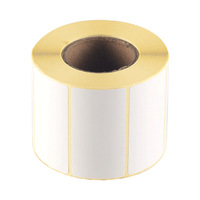 Etiquette thermique directe 58x60 58x40 personnalisée vierge ou imprimée en papier autocollant blanc rouleau d'étiquette de code à barres pour stockage à froid