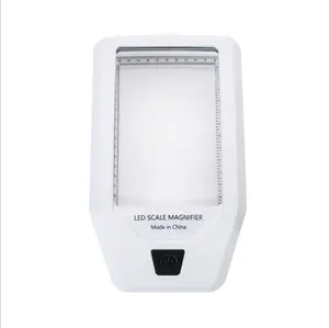 TH-8017 iluminada portátil, lupa manual multifuncional con 8 luces LED y espejo de aumento a escala