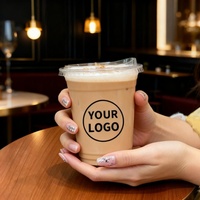 Nouvelle arrivée 12oz 16oz 20oz 24oz gobelets en plastique transparent pour boisson froide avec couvercles pour café et magasin de jus de fruits