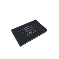 Boîte d'emballage en carton noir, impression personnalisée, emballage de bracelet de montre avec insertion