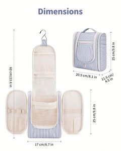 Extra <b>Large</b> Makeup Dopp Kit Waterproof <b>Cosmetic</b> <b>Bags</b> Travel Hanging Toiletry <b>Bag</b> for Women - Product Image 5
