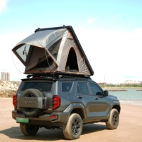 Tente de toit rigide à cadre en alliage d'aluminium pour 3 personnes, grande capacité de charge, grand espace, toit pliable, Oxford, quatre saisons, installation rapide, double