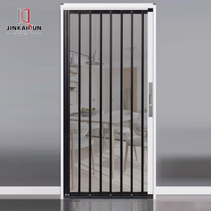 Puerta Corredera Invisible Moderna <span class=keywords><strong>de</strong></span> Acero Inoxidable con Malla <span class=keywords><strong>de</strong></span> Diamante, Plegable, Antirrobo y Antimosquitos <span class=keywords><strong>para</strong></span> <span class=keywords><strong>Entrada</strong></span> - Product Image 1