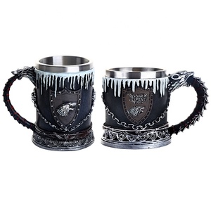<strong>Mug</strong> Goblet Stainless Steel Resin Beer Tankard Coffee Cup Wine Glass <strong>Mugs</strong> 620ml 450ml 220ml <strong>Man</strong> Boy Gift - Product Image 4