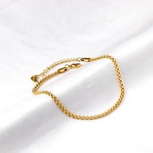 Tobillera de Acero Inoxidable con Baño de Oro de 18K, Minimalista, Apilable, Cadena Delicada para el Pie, Joyería de Playa para Mujer, Verano - Product Image 3