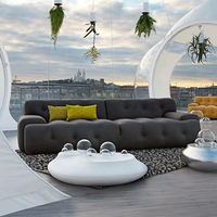 Modernes Luxus-Sofa aus Rohmaterialien, Einfaches Quadratisches Komfortables Stoff-Ecksofa für Wohnzimmermöbel