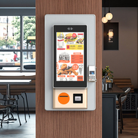 Terminal de point de vente en libre-service pour restauration rapide, écran tactile numérique de 23,8 pouces, kiosque de restaurant pour commande et paiement en libre-service, fonction SDK