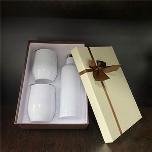 17Oz 1Pc <b>Bottle</b> & 2Pcs Tumbler Set Double Walled Vacuum Insulated Wine Gift <b>Box</b> for Sublimation - Product Image 1