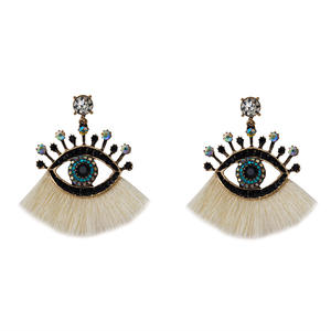 Serie malocchio alla moda in lega goccia olio grandi orecchini <span class=keywords><strong>a</strong></span> forma di occhio Cross-Border Street Photos auricolari in lega di zinco - Product Image 5