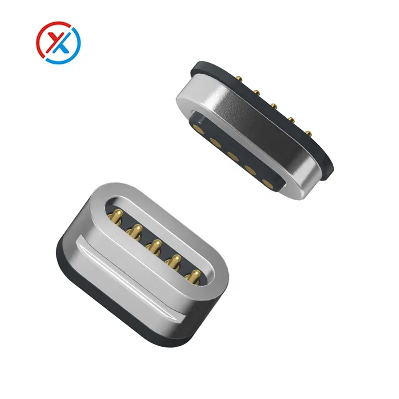 Werks-Direkt vertrieb 5 POGO PIN Stecker-und Buchsen köpfe Ringförmige Magnet verbinder für Kosmetik spiegel ODM-Lieferant