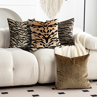 Coussin décoratif 3D imprimé léopard pour salon, canapé, chevet, décoration intérieure, mobilier doux, style tatami, support lombaire, utilisation automobile