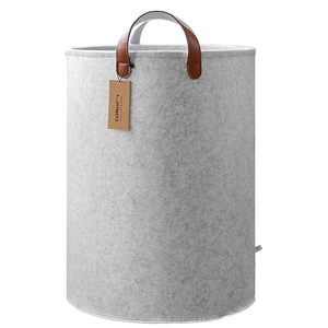 Cesto portabiancheria pieghevole da cucina pieghevole di grande capacità cesto portabiancheria in feltro di <span class=keywords><strong>vimini</strong></span> in rattan cesto portabiancheria con l - Product Image 1