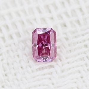 Bague ovale à facettes en moissanite rose de laboratoire, pierre principale en <span class=keywords><strong>diamant</strong></span> lâche certifiée CAL, vente en gros - Product Image 4
