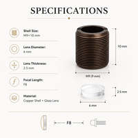 Support de lentille de focalisation laser ZhonNa M9, coque en cuivre avec lentille en verre asphérique de 6 mm pour module laser, accessoires optiques, vente OEM