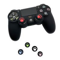 Coques de protection pour manettes PS4/PS5 en silicone souple, motif patte de chat mignonne, antidérapantes, accessoires pour manettes de jeu