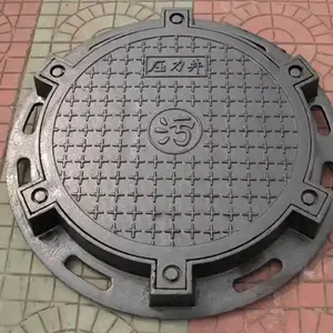 B125/D400 recessed square inspection chamber cover 600x450mm double seal cast iron manhole cover custom