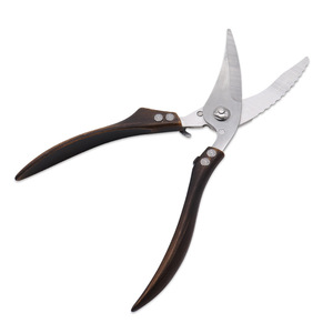 <b>Kitchen</b> <b>Scissor</b> Stainless Steel Elbow Shape Home Use Electroplated Wood Grain Silver - Product Image 3