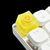 Millantech Keycaps en résine personnalisés, translucides, en forme de gelée de fraise, pour clavier mécanique à profil Cross