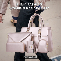 Personnalisation d'usine, Vente en gros MAY ZOO PU Hiver Pratique Mode Sacs à main pour femme Porte-cartes Lettre 5 1 Ensemble de sacs à main