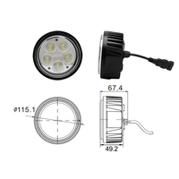 Lampe de travail LED à grande insertion avec homologation Emark pour John Deere RE288376 RE288377, lampe de travail LED ronde