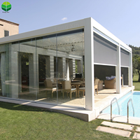 Pergola en aluminium pour patio, toit à lames bioclimatiques, imperméable, pare-soleil, décoration pour jardin, terrasse au bord de la piscine