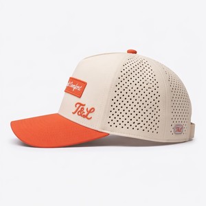 Gorra de 5 Paneles con Parche de Vinilo Tejido con Logotipo Personalizado al por Mayor, Gorra Impermeable de Alto Rendimiento, Fabricante de Gorras - Product Image 3