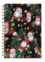 Ensemble d'emballages cadeaux de Noël Père Noël, motif renne vintage, papier recyclable, tailles personnalisables - Collection complète pour les fêtes