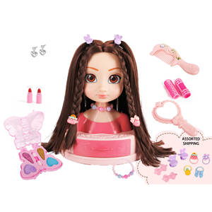 Tête de poupée princesse en gros pour filles, jeu de simulation, habillage, coiffure et tressage - Product Image 4