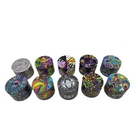 Lot de Broyeurs à Herbes et Épices Manuels Métal 50mm en Gros, Accessoires pour Fumeurs Briquets, Logo Personnalisé, Broyeurs à Tabac Sec et Herbes