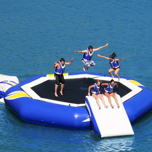 Inflatable Water <b>Trampoline</b> Heavy Duty Floating Lake <b>Trampolines</b> Ocean Pool Jumping Platform for Family Adults - Product Image 4