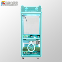 Vente d'usine jeux d'arcade à pièces entièrement transparent haut niveau d'apparence saisir des jouets en peluche poupée cadeau grue griffe machine