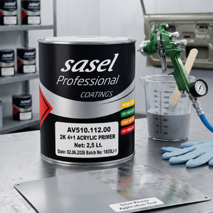 Apprêt acrylique 2K 4+1 2,5L à séchage rapide, ponçage facile, haute capacité de remplissage, apprêt polyuréthane pour automobiles et machines industrielles, fabriqué en Turquie - Product Image 1