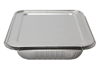 Plats en aluminium demi-taille 9x13 extra résistants jetables, plateaux en papier d'aluminium pour la cuisson, le rôtissage et la préparation des aliments