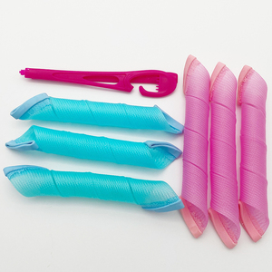 6PCS thân thiện với môi nhựa hình elip lạnh ma thuật dụng cụ uốn formers đòn bẩy xoắn ốc tóc con lăn DIY quăn công cụ - Product Image 1