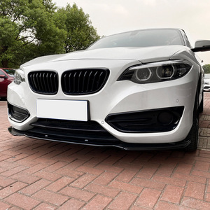 Bmw 2 Series F22 Front Bumper <b>Lip</b> <b>Splitter</b> Piano Black Carbon Fiber Texture Matte Finish Tuning Style 2014-2019 - Product Image 1