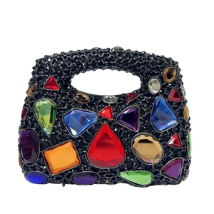 Olive <strong>Green</strong> Rhinestones Top Handle Diamond Evening <strong>Bags</strong> Gorgeous Sparkling Glass Crystals Metallic <strong>Clutch</strong> Purse <strong>Wedding</strong> Handbag - Product Image 5