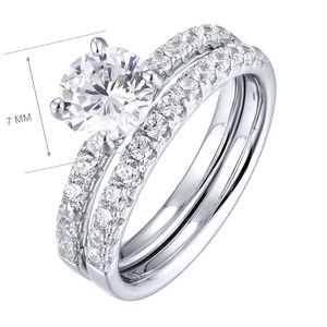 Anillos Unisex de Alta Gama con Diamantes Naturales Blancos de Color D, Rellenos de Oro, Ideales para Regalo de Compromiso, Boda o Aniversario, Gran Venta - Product Image 3