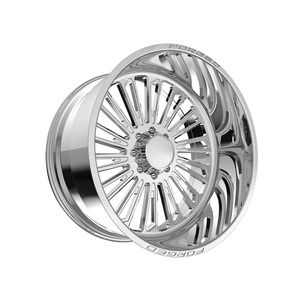 Jantes de camion monobloc en aluminium forgé, finition polie brillante, à déport profond, avec grand cache-moyeu flottant, 18-30 pouces, 8x165mm - Product Image 2
