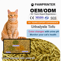 Litière pour chats en tofu à changement de couleur PH pour fournisseurs