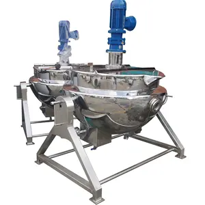 Cho Thực Phẩm Đôi Jacketed Ấm Đun Nước Với Mixer Khuấy