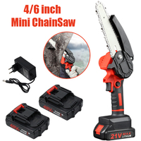 Mini tronçonneuse sans fil 21V en promotion pour la coupe du bois domestique – Scie à chaîne portable compacte